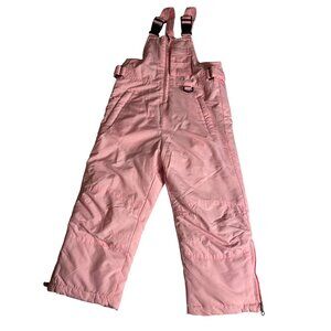 Arctic Quest Pink Snow Bib Overalls For Kids Size 4 adjustable straps